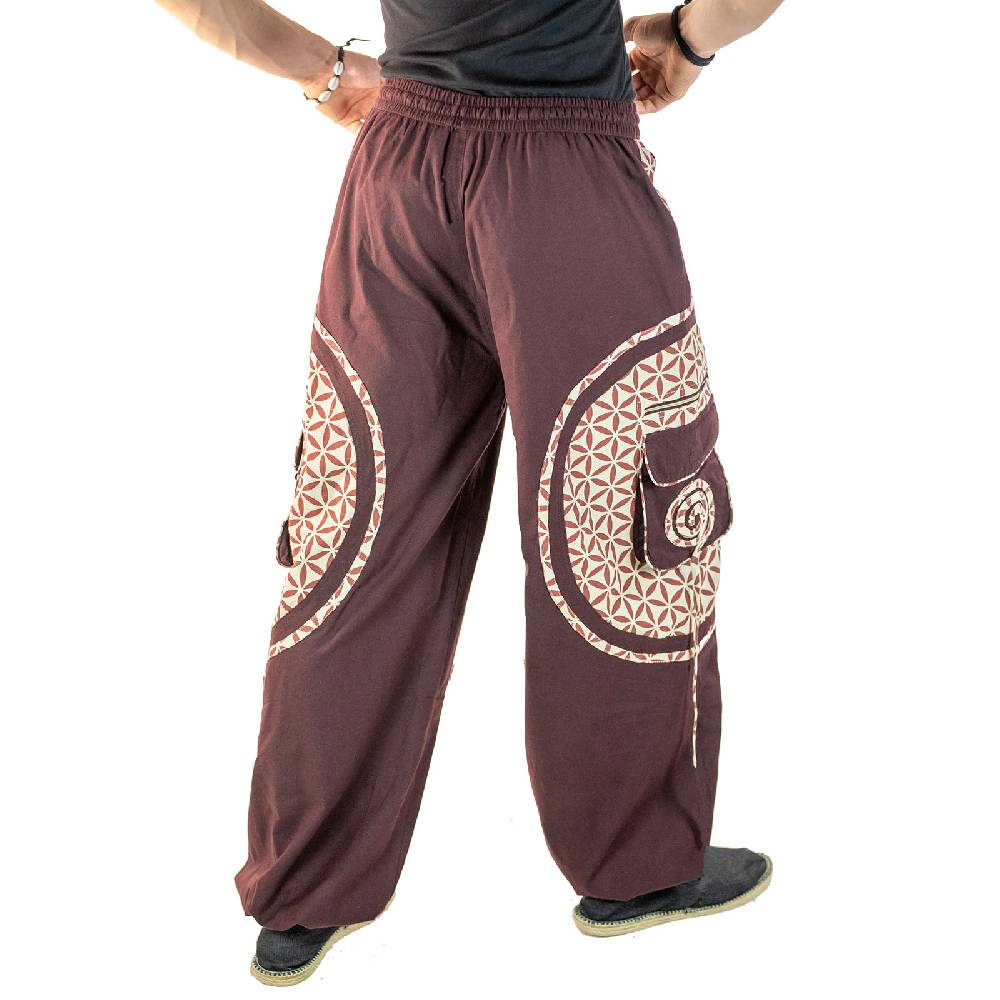 Kunst Und Magie KUNST UND MAGIE Unisex trendige Baggyhose bunte Muster Lebensblume Goa Hippiehose Clearance-Verkauf