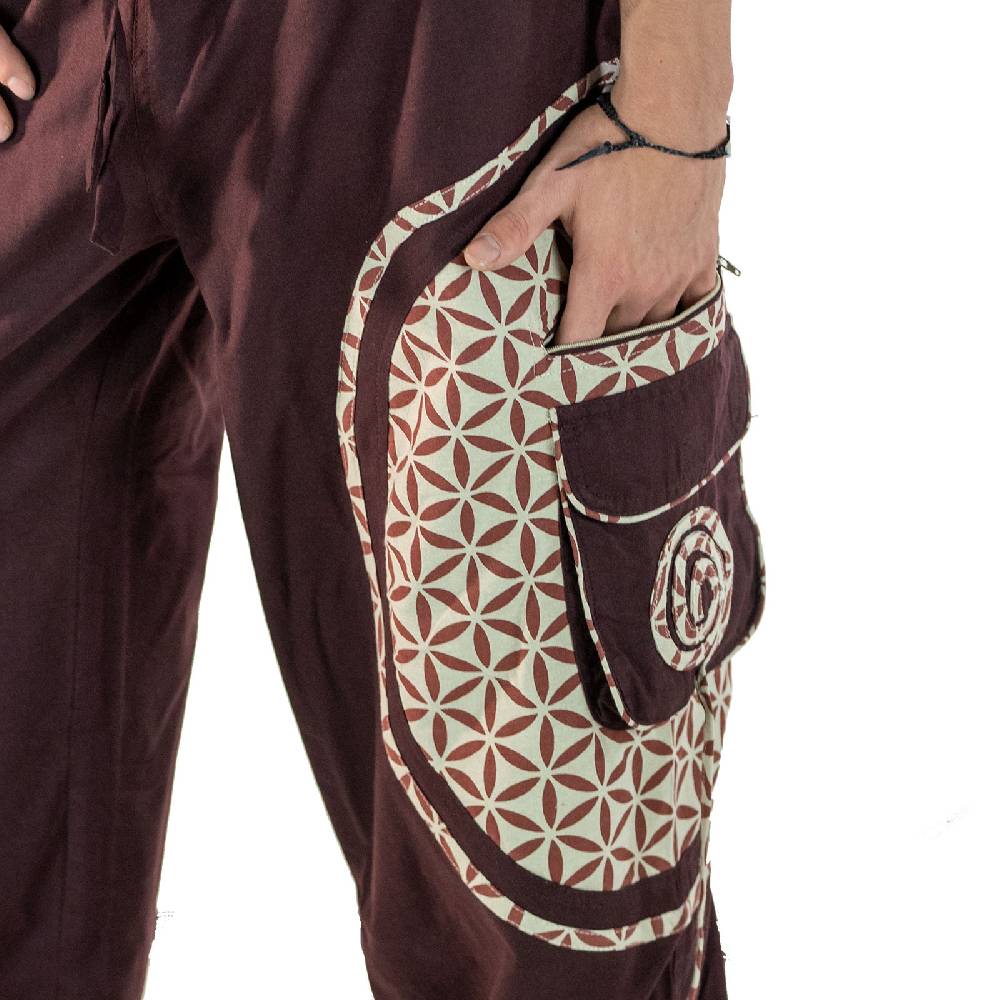 Kunst Und Magie KUNST UND MAGIE Unisex trendige Baggyhose bunte Muster Lebensblume Goa Hippiehose Clearance-Verkauf