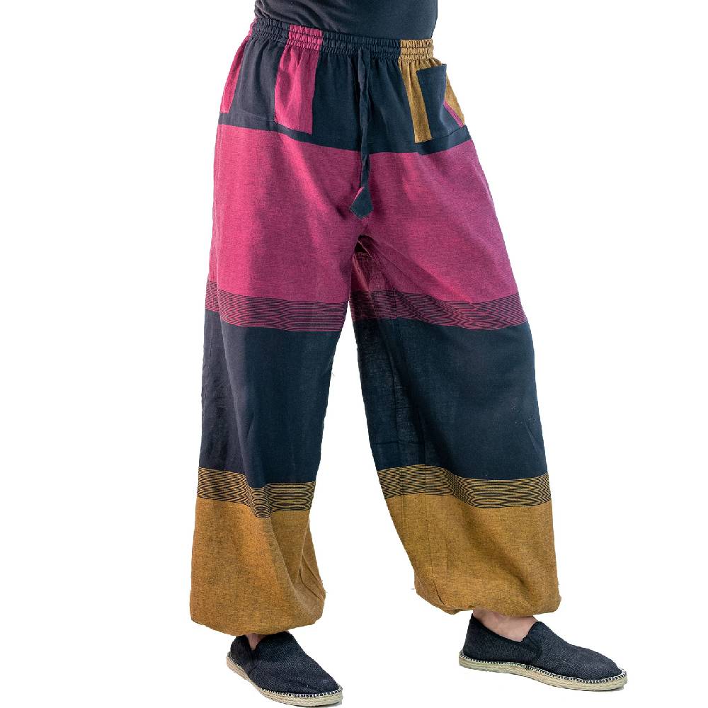 Kunst Und Magie KUNST UND MAGIE Yogahose Pumphose Pluderhose mehrfarbig aus Baumwolle lang Kostenloser Versand international