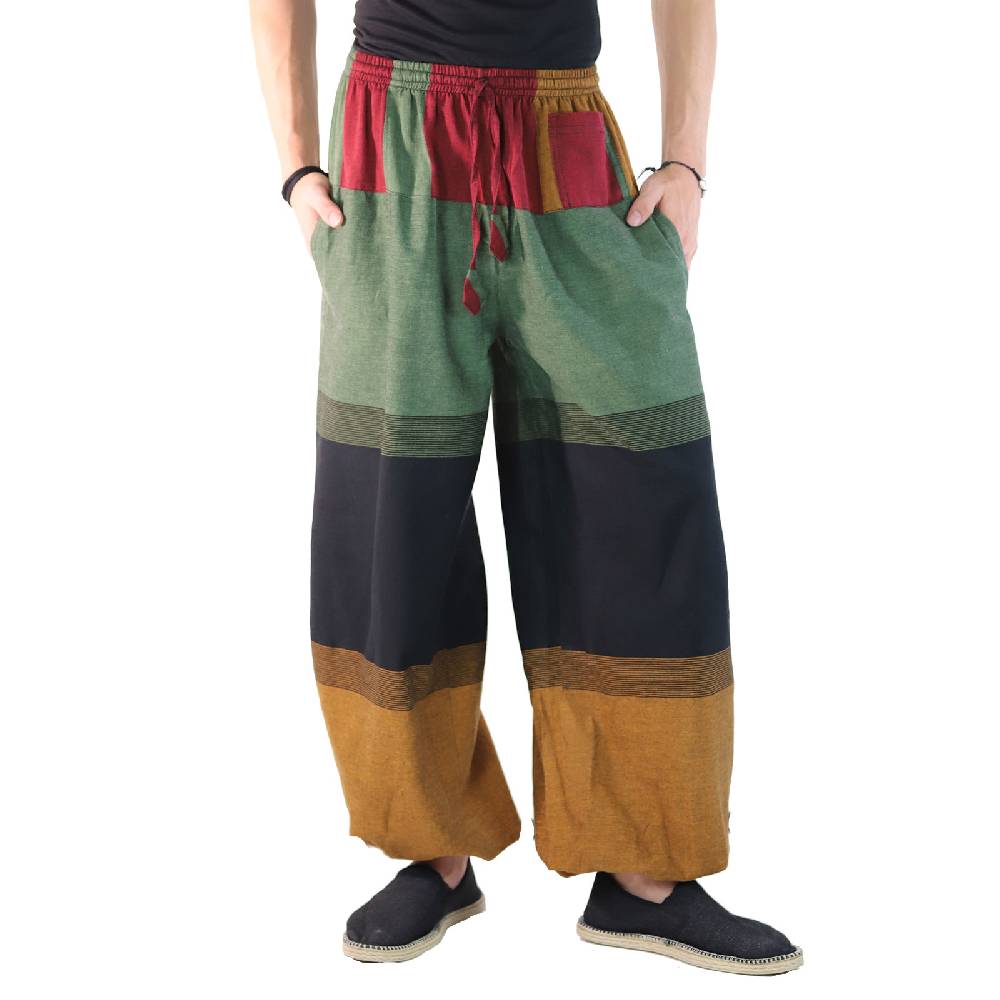 Kunst Und Magie KUNST UND MAGIE Yogahose Pumphose Pluderhose mehrfarbig aus Baumwolle lang Kostenloser Versand international
