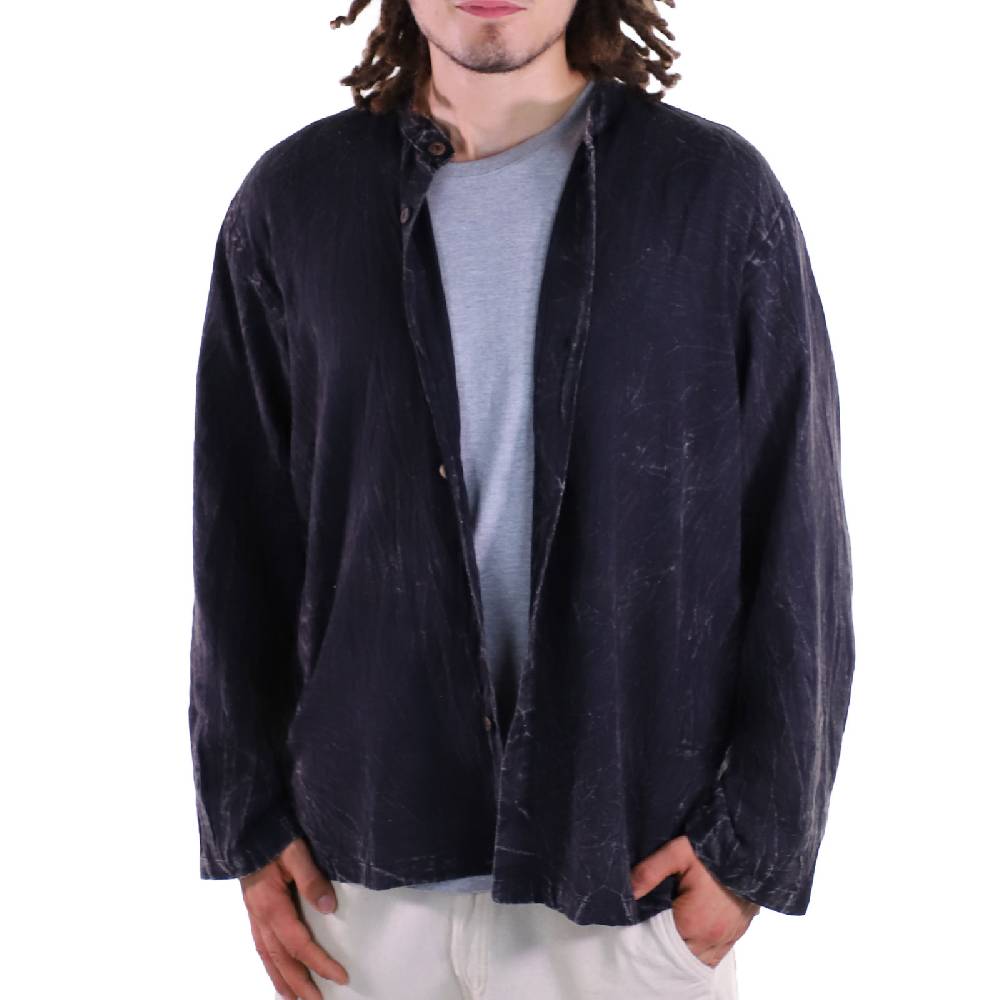 Kunst Und Magie KUNST UND MAGIE Herren Hemd stonewashed Fischerhemd Freizeithemd Im Verkauf