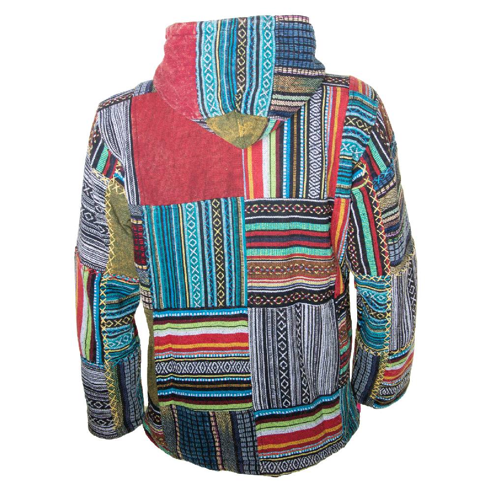 Kunst Und Magie KUNST UND MAGIE Baja Jerga Unisex Patchwork Hoodie mit Kapuze alternative Jacke 2025