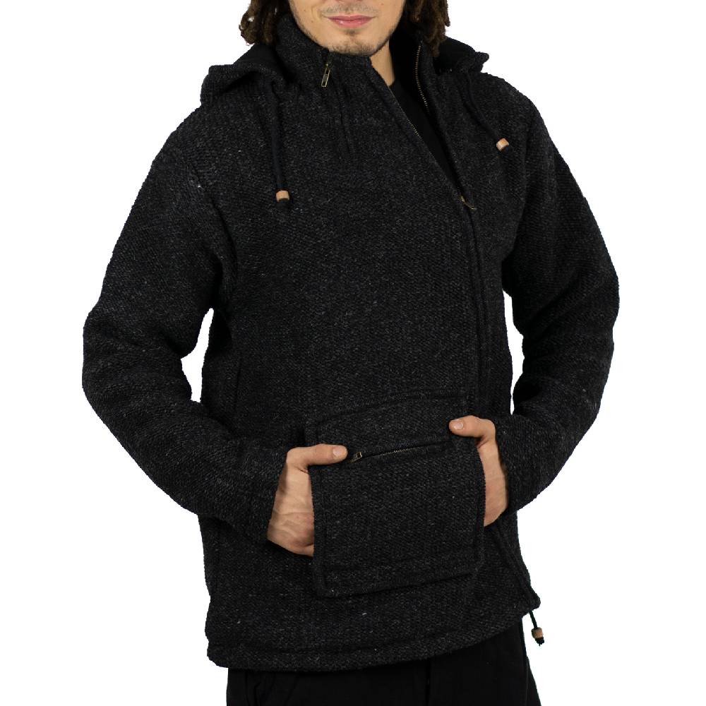 Kunst Und Magie Kunst & Magie Unisex Strick- Wolljacke abnehmbare Zipfelkapuze Outlet
