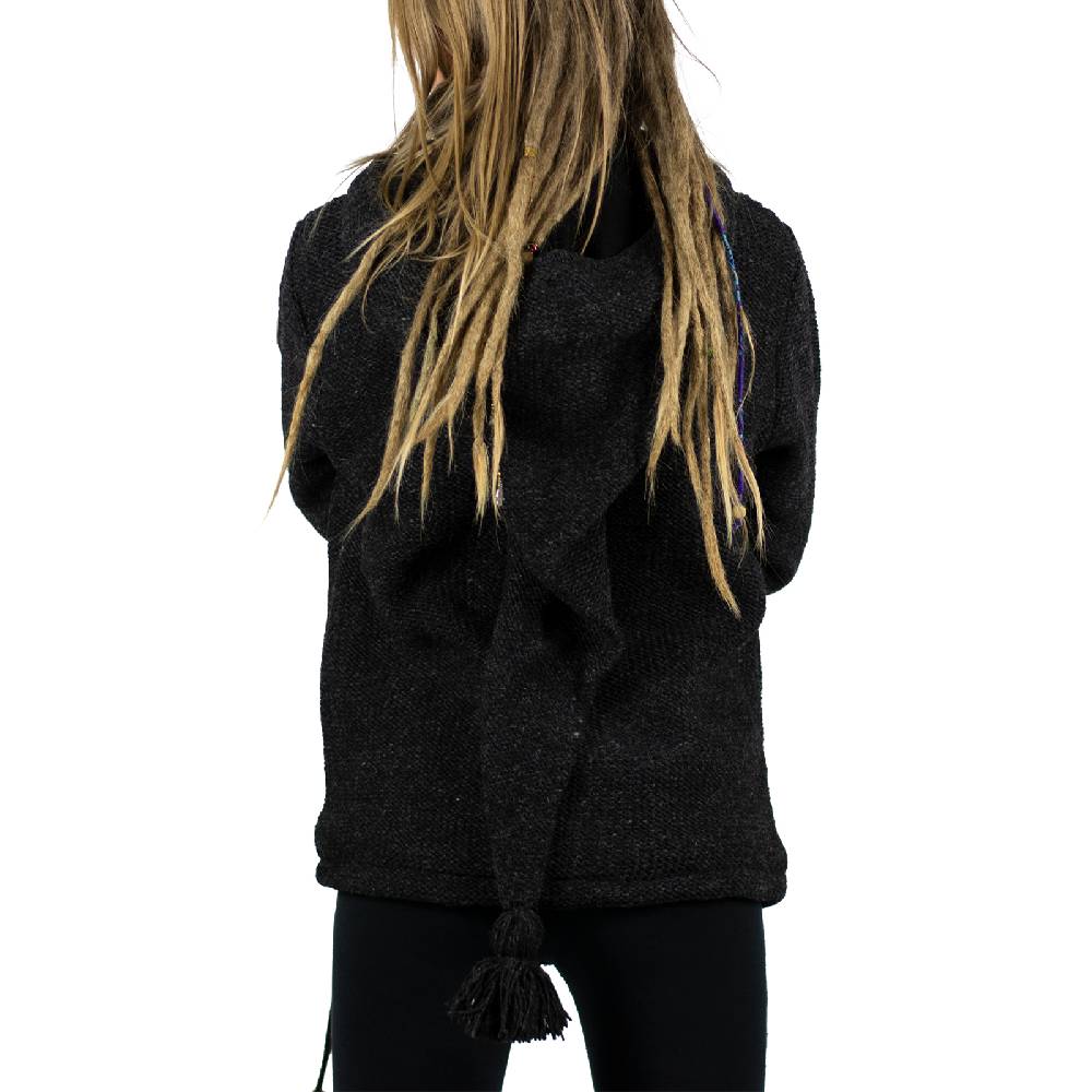 Kunst Und Magie Kunst & Magie Unisex Strick- Wolljacke abnehmbare Zipfelkapuze Outlet
