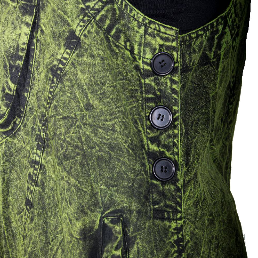 Kunst Und Magie Kunst und Magie Unisex Vintage Latzhose Ibiza stonewashed Haremshose Overall Auslauf