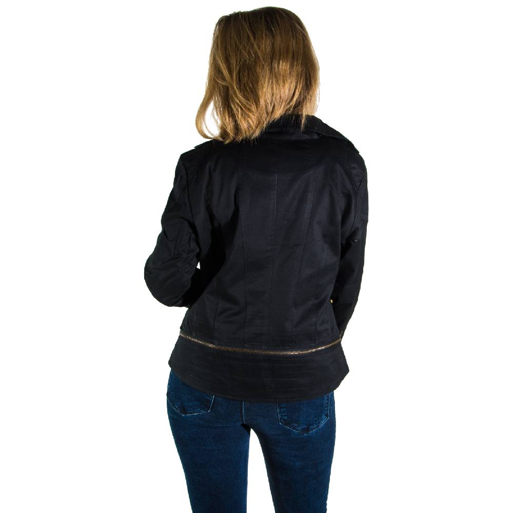 Kunst Und Magie Kunst und Magie Damen Schwarze Jacke mit vielen Zippern Hotsell