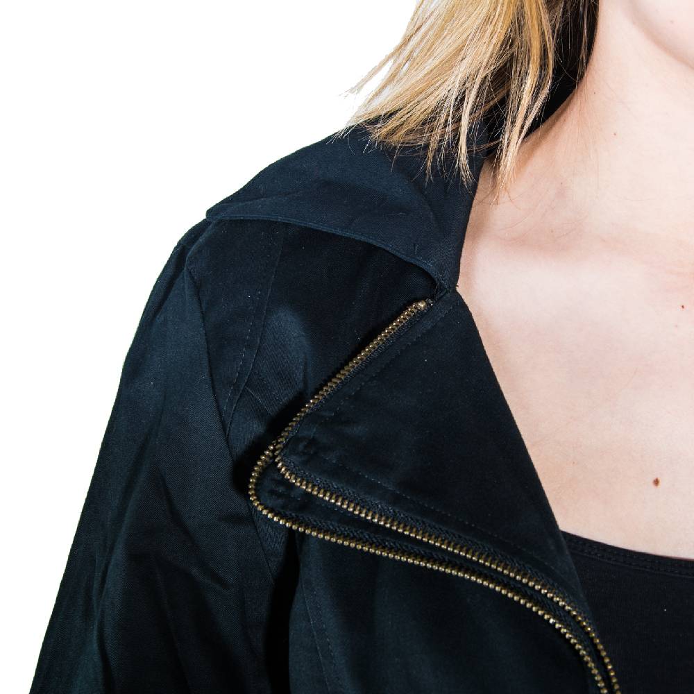 Kunst Und Magie Kunst und Magie Damen Schwarze Jacke mit vielen Zippern Hotsell