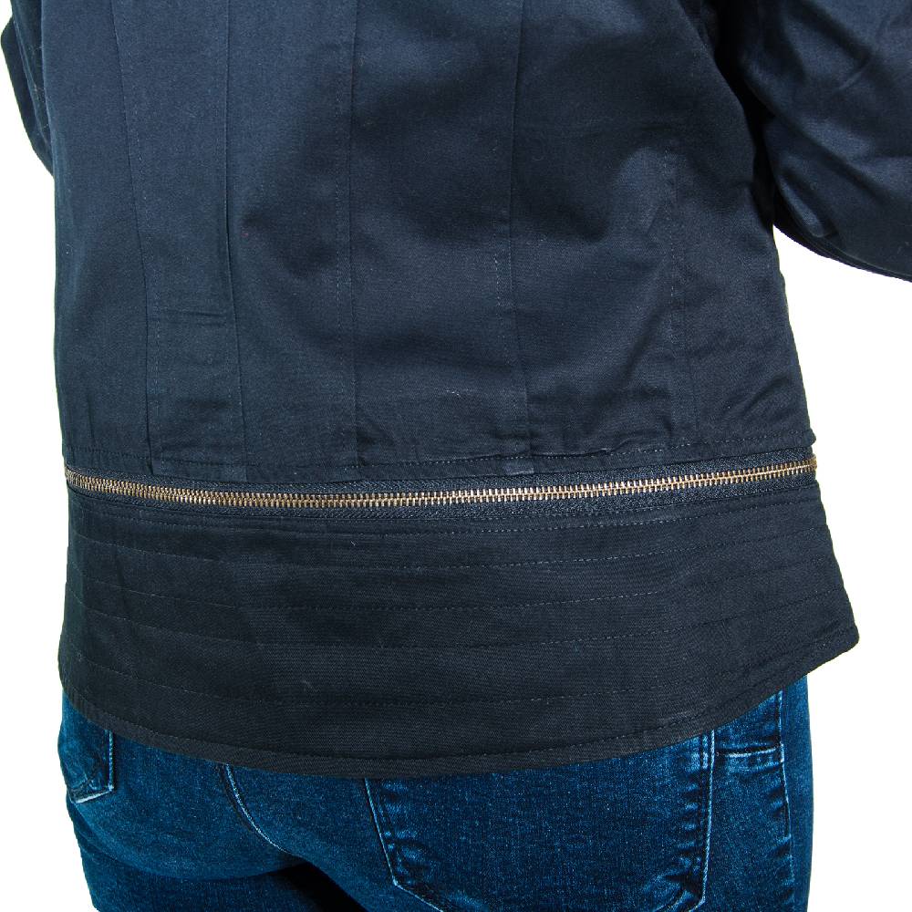 Kunst Und Magie Kunst und Magie Damen Schwarze Jacke mit vielen Zippern Hotsell