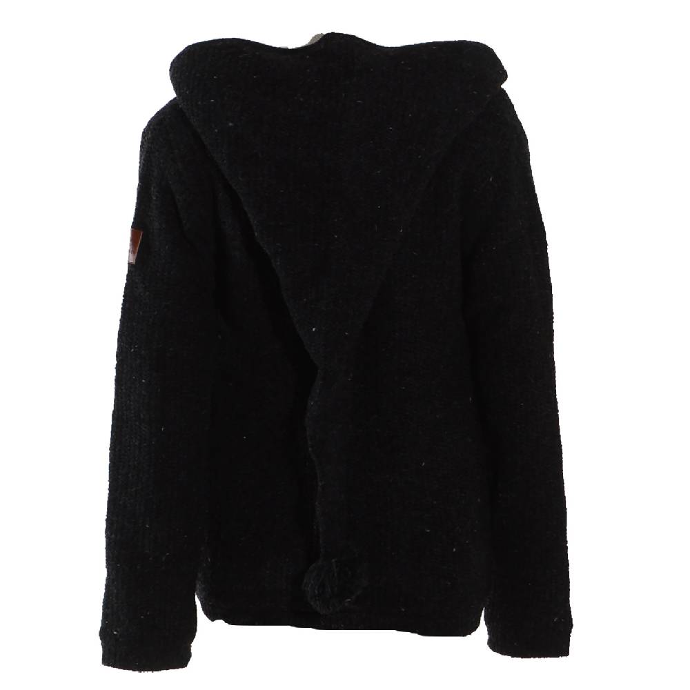 Kunst Und Magie Kunst und Magie Klassische Damen Strickjacke Wolle Jacke mit Fleecefutter und Zipfelkapuze Kostenloser Versand