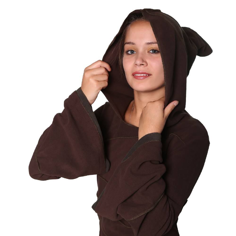 Kunst Und Magie Kunst und Magie Fleecekleid in Blattform aus Fleece mit Zipfelkapuze Fairy Goa Günstig kaufen