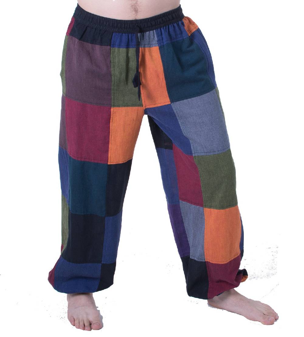 Kunst Und Magie Bunte Patchwork Freizeit Hose Boho Unisex Hippiehose Nachhaltig Vatertagsangebot