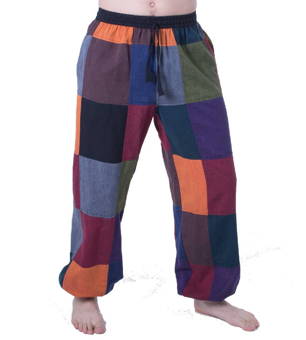 Kunst Und Magie Bunte Patchwork Freizeit Hose Boho Unisex Hippiehose Nachhaltig Vatertagsangebot