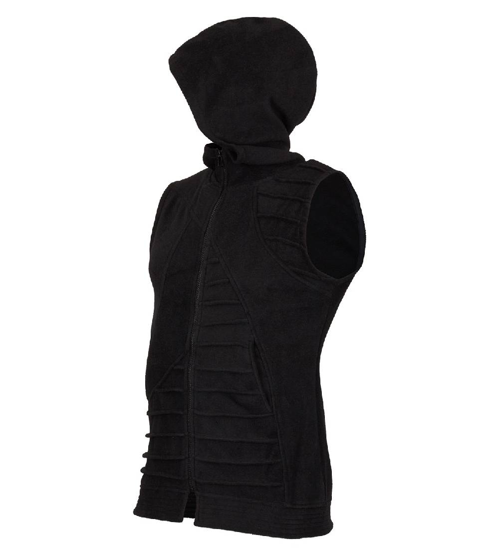 Kunst Und Magie Unisex Psy Goa Fleeceweste Fleece Hippie Gilet Weste schwarz Valentinstagsangebot