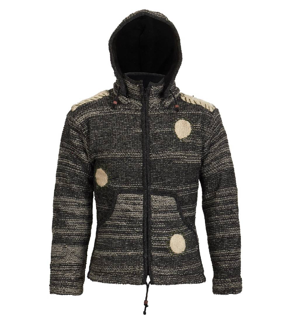 Kunst Und Magie Kunst und Magie Strickjacke mit Fleecefutter Strickpullover Heißer Verkauf