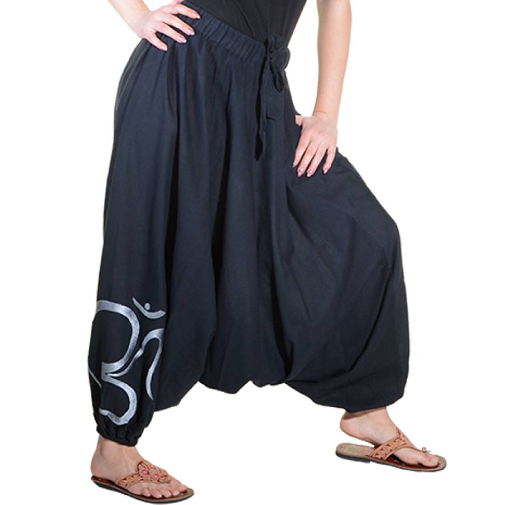 Kunst Und Magie Kunst und Magie Damen Hippie OM Haremshose Pluderhose Baumwolle Aladinhose Räumungsverkauf