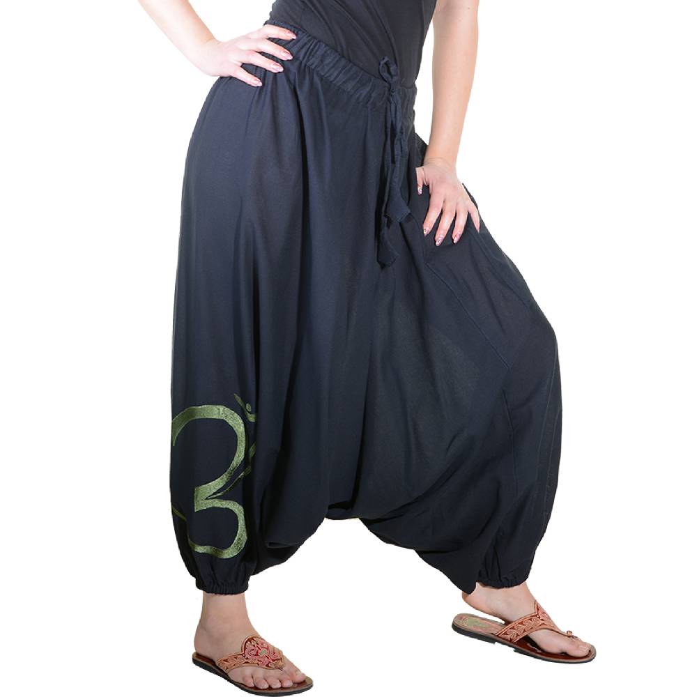 Kunst Und Magie Kunst und Magie Damen Hippie OM Haremshose Pluderhose Baumwolle Aladinhose Räumungsverkauf