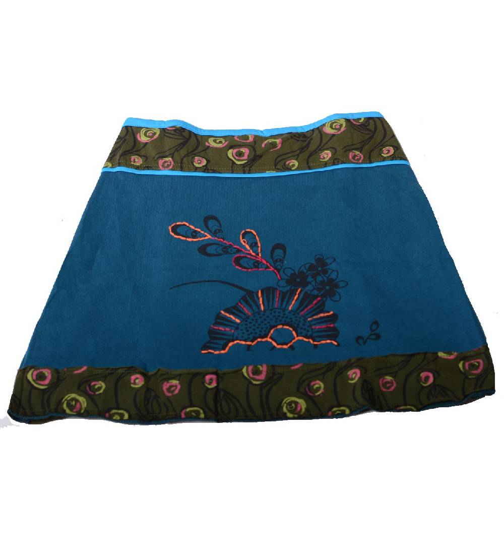 Kunst Und Magie Goa Patchwork-Minirock in knalligen Farben - Sommerrock Wochenangebot
