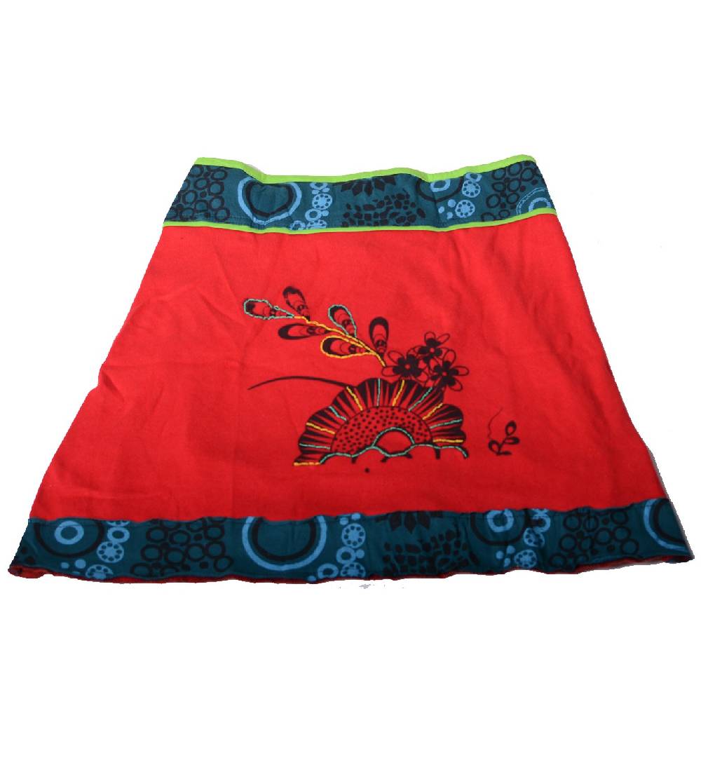 Kunst Und Magie Goa Patchwork-Minirock in knalligen Farben - Sommerrock Wochenangebot