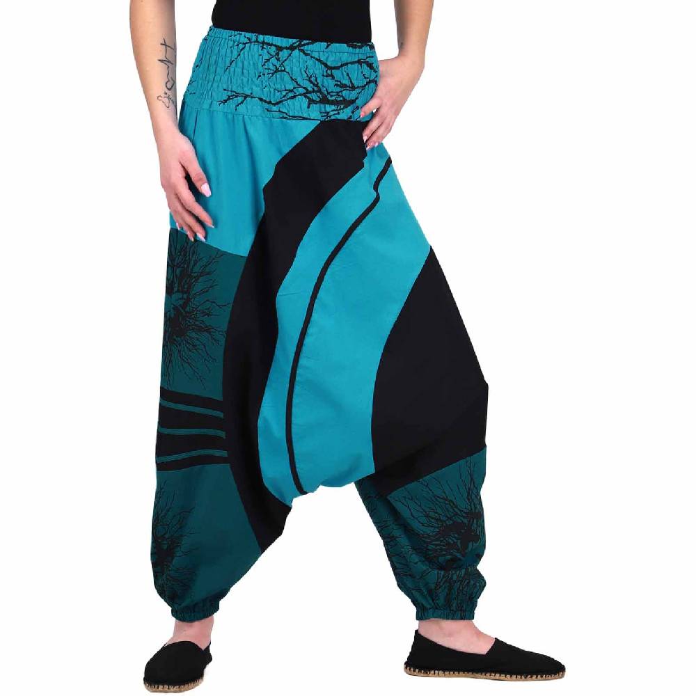 Kunst Und Magie Goa Haremshose "The Tree" Ibiza Strandhose, Wellnesshose Boho Kostenlose Rückgabe
