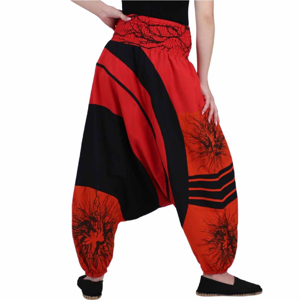 Kunst Und Magie Goa Haremshose "The Tree" Ibiza Strandhose, Wellnesshose Boho Kostenlose Rückgabe