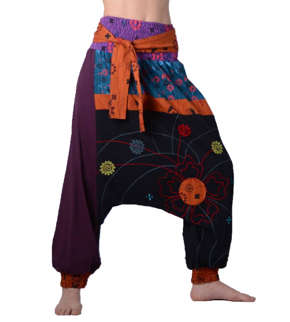 Kunst Und Magie Bunte Ibiza Style Haremshose aus Baumwolle - Goa Wellnesshose Boho Begrenzte Freigabe