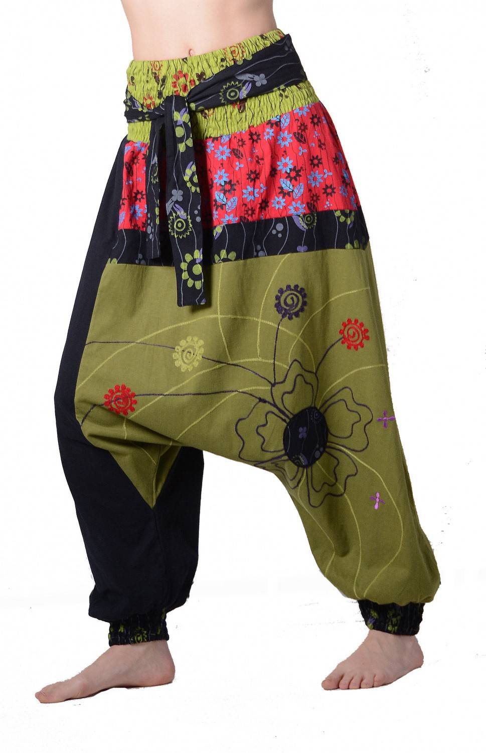 Kunst Und Magie Bunte Ibiza Style Haremshose aus Baumwolle - Goa Wellnesshose Boho Begrenzte Freigabe