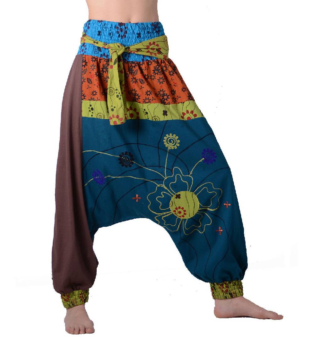 Kunst Und Magie Bunte Ibiza Style Haremshose aus Baumwolle - Goa Wellnesshose Boho Begrenzte Freigabe