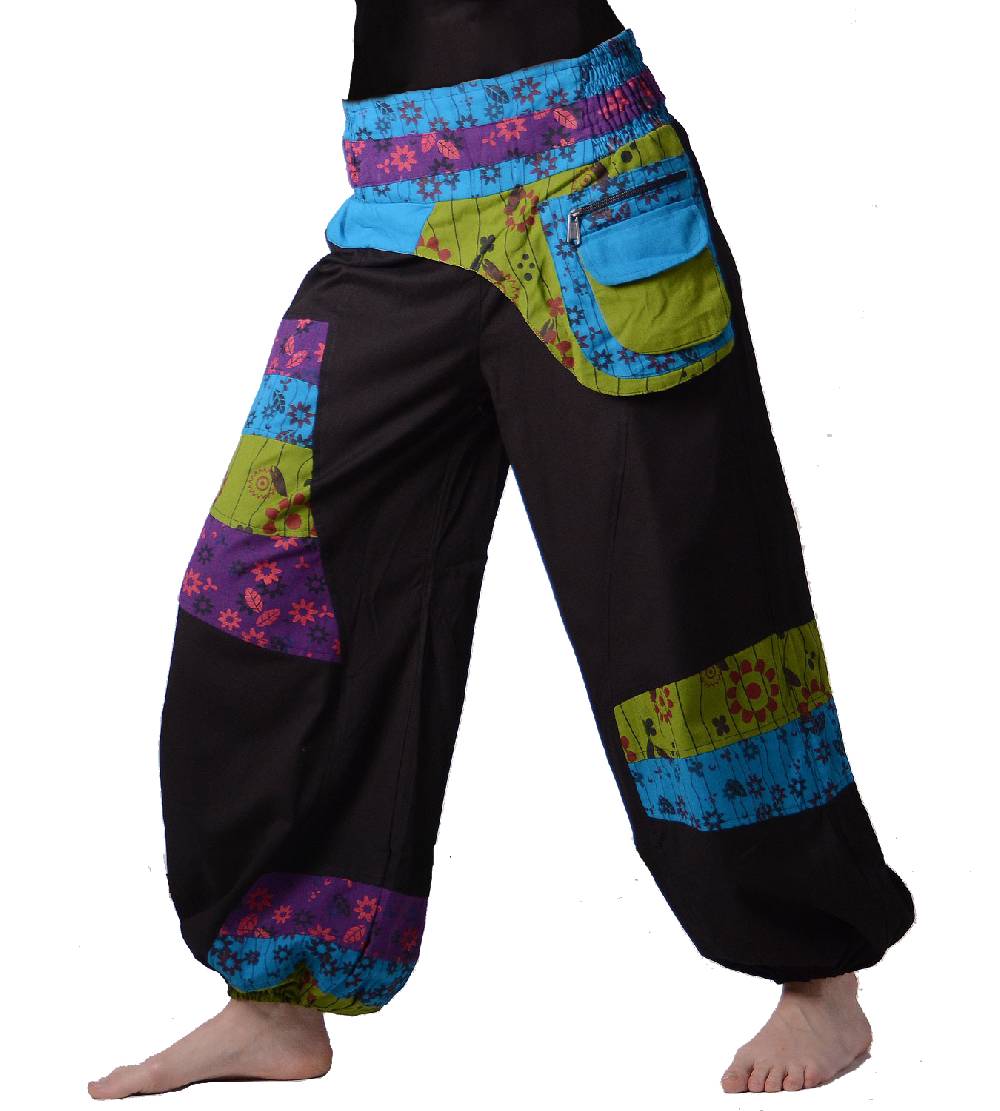 Kunst Und Magie Kunst und Magie Bunte Hippiehose aus Baumwolle IBIZA Strandhose Wellnesshose Letzte 2 Tage