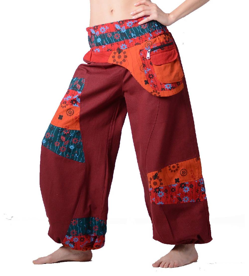 Kunst Und Magie Kunst und Magie Bunte Hippiehose aus Baumwolle IBIZA Strandhose Wellnesshose Letzte 2 Tage