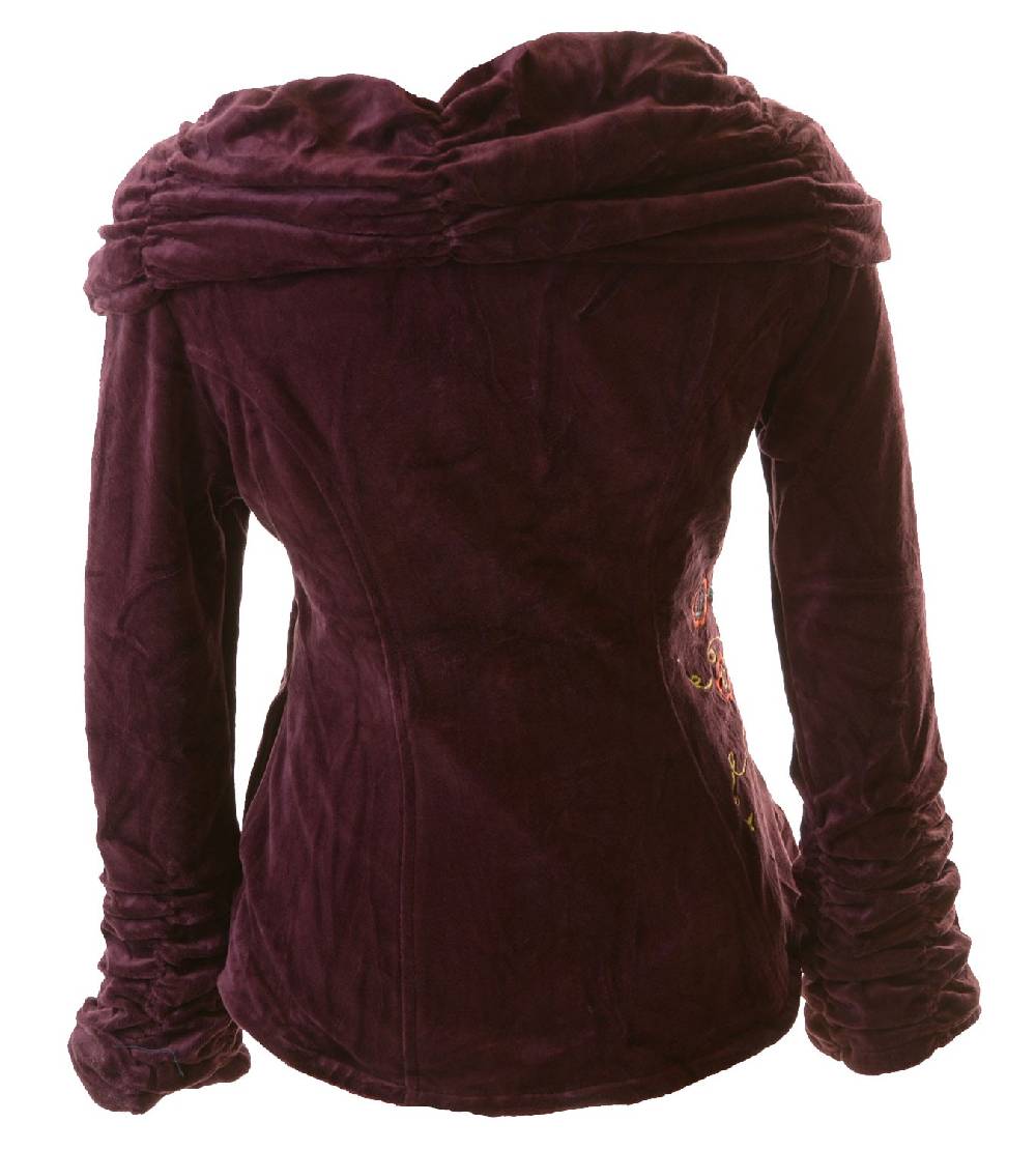 Kunst Und Magie Boho Ethno Jacke mit Rollkragen aus Samt Online