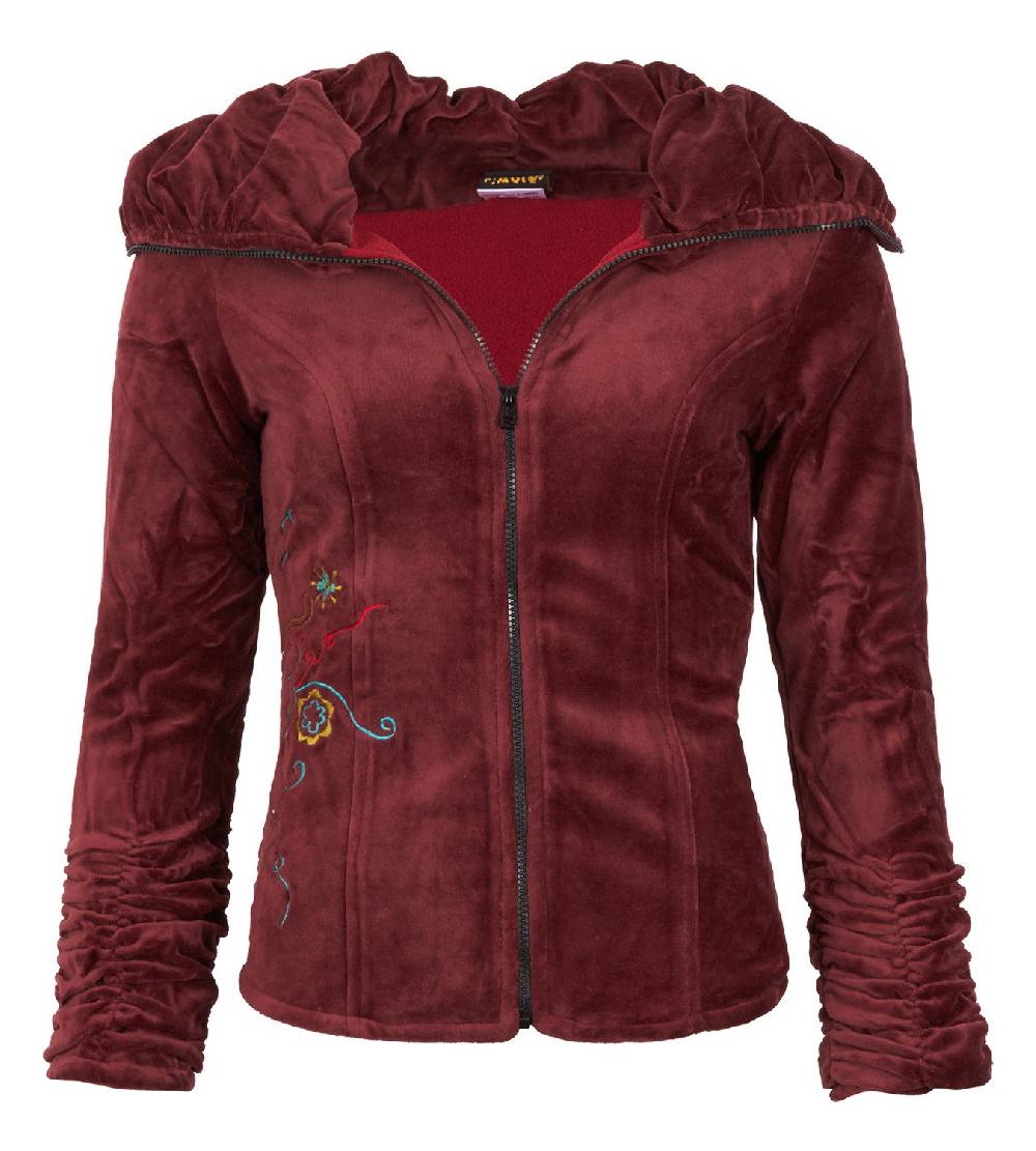 Kunst Und Magie Boho Ethno Jacke mit Rollkragen aus Samt Online