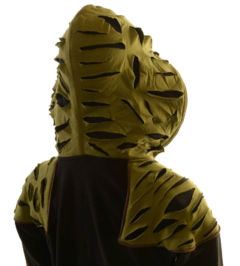 Kunst Und Magie Elfenhafte Fleece Jacke mit Cutwork Patches Goa Psy Hippie Fraggle Outlet
