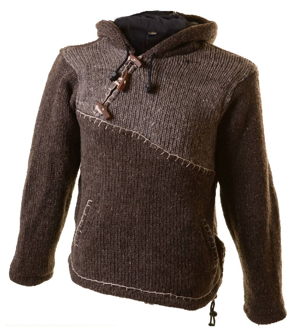 Kunst Und Magie Ausgefallener Strickpullover im Mittelalter-Stlye Hippie Pullover Auslauf