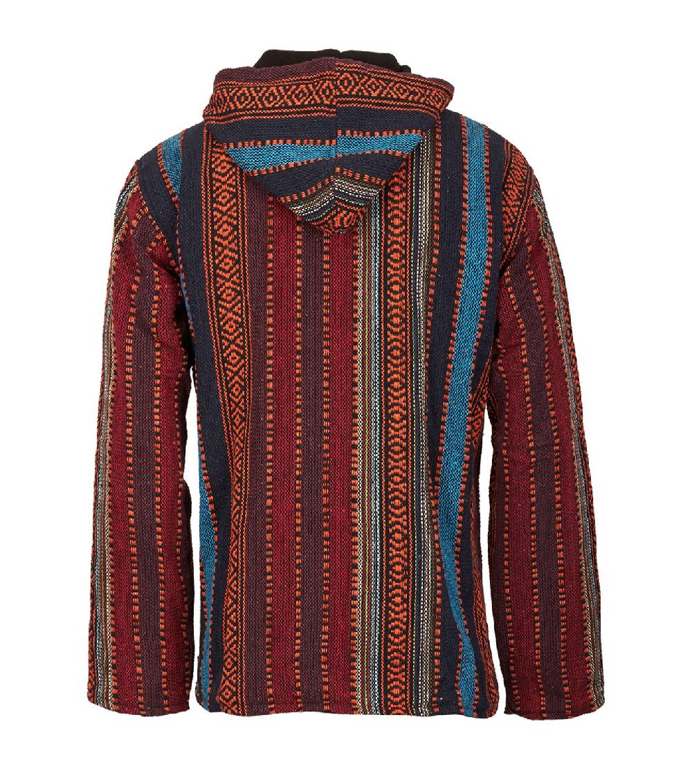 Kunst Und Magie Kunst und Magie Nepal Baja Jerga Sweatshirt Poncho mit Fleecefutter Kapuze Rabatt