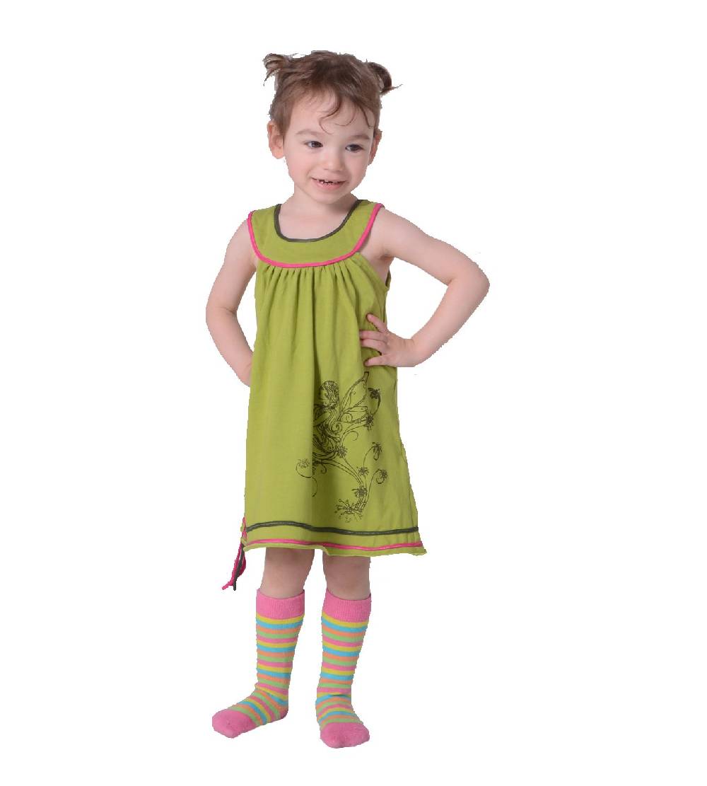 Kunst Und Magie Luftiges Sommerkinderkleid Elfenmotiv mit aufwendiger Stickborte Hippie Saisonschlussverkauf