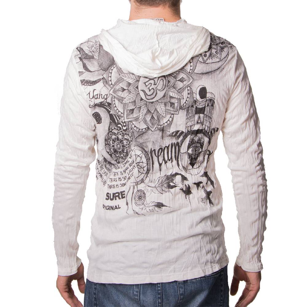 Kunst Und Magie Kunst und Magie Sure Hoody Kapuzen Shirt mit "Om im Lotus" Motiv Online Outlet