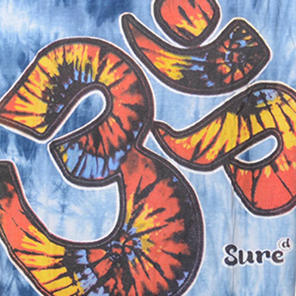 Kunst Und Magie Kunst und Magie Sure Herren Buntes 70er Retro Hippie T-Shirt OM im Batiklook Blitzangebot