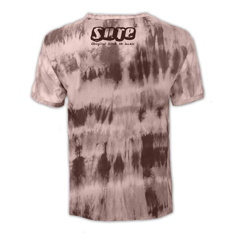 Kunst Und Magie Kunst und Magie Sure Herren Buntes 70er Retro Hippie T-Shirt OM im Batiklook Blitzangebot