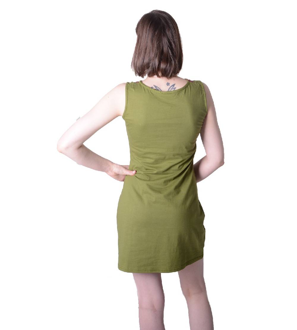 Kunst Und Magie Buntes Hippie Minikleid Sommer im stylischem Blumen-Design Letzte 3 Tage