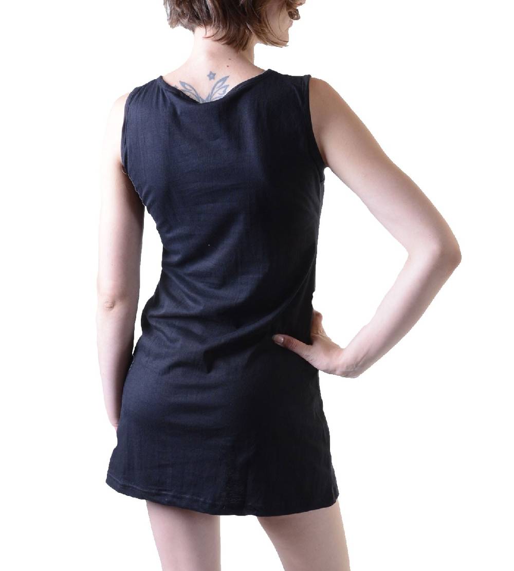 Kunst Und Magie Minikleid Longshirt Tunika Hippie Goa Sommerkleid bestickt Letzte 2 Tage