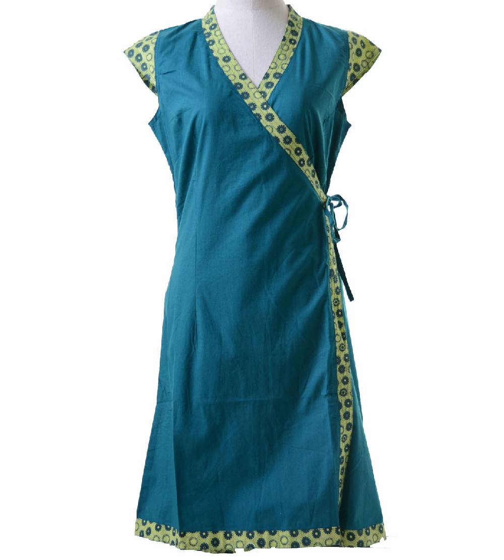 Kunst Und Magie Wickelkleid Tibet Minikleid Tunika Hippie Goa Sommerkleid extravagant Bis zu 65% Rabatt
