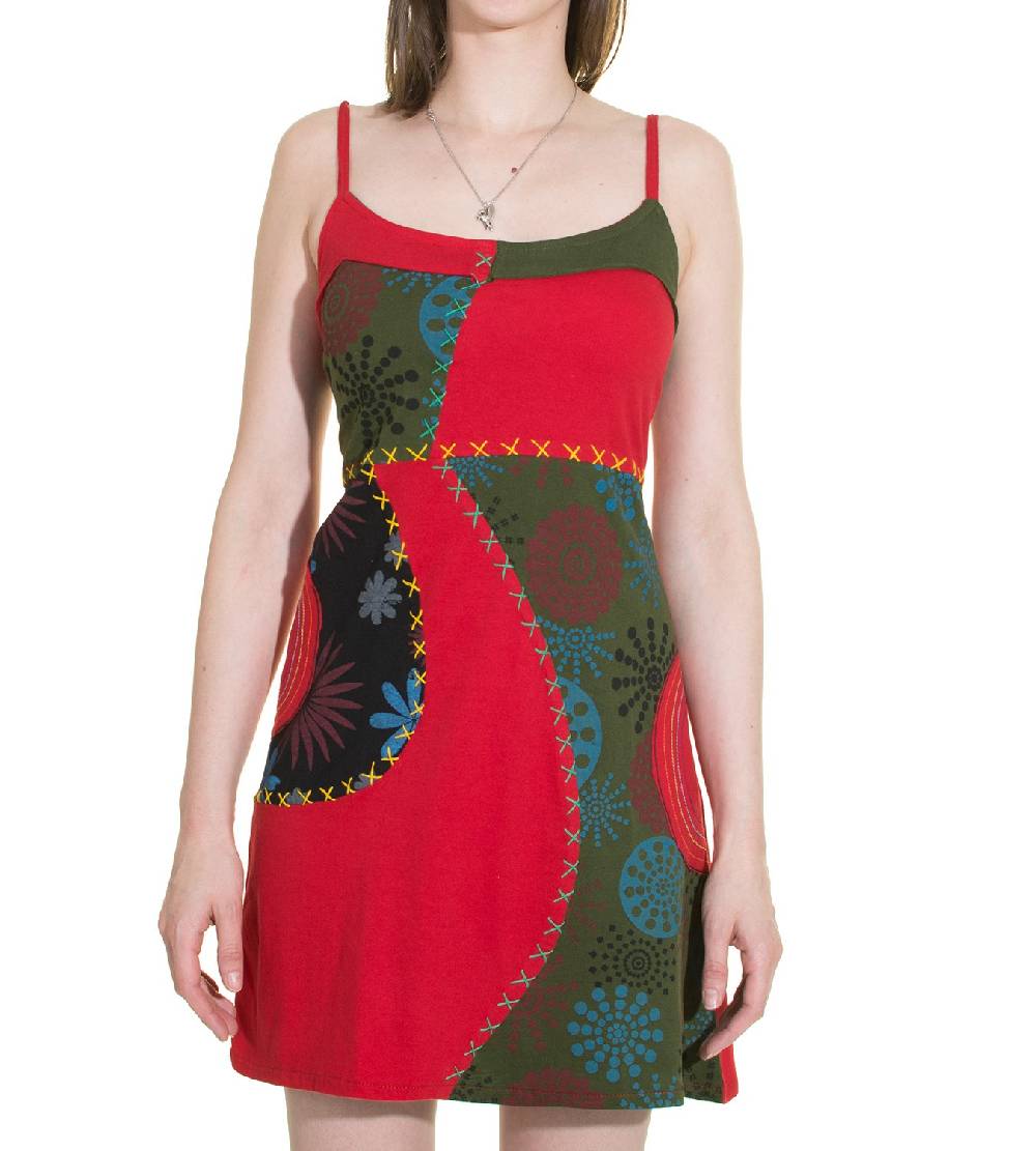 Kunst Und Magie Patchwork Minikleid Longshirt Tunika Hippie Sommerkleid Vierteljährliche Förderung
