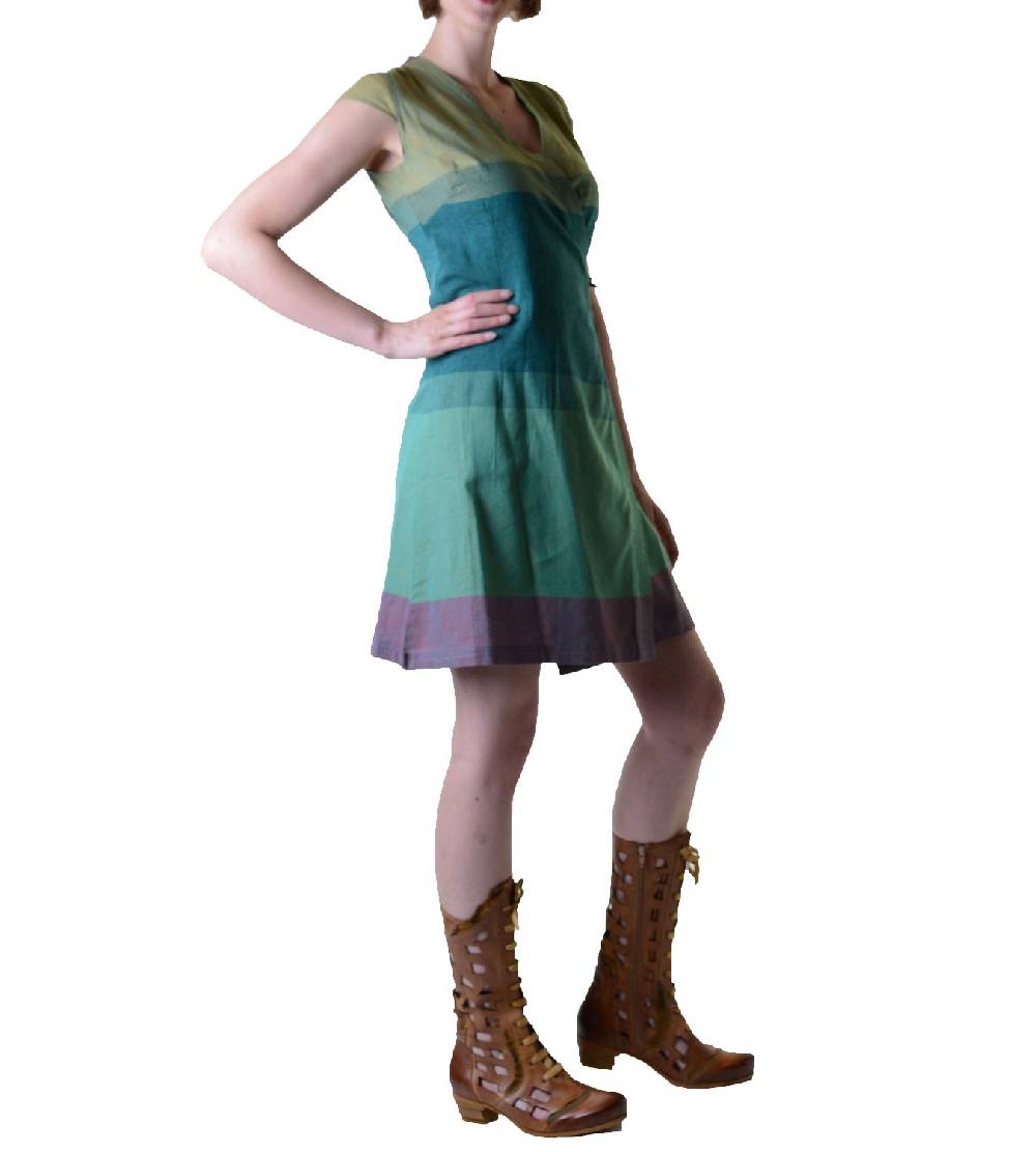 Kunst Und Magie Wickelkleid Tibet Minikleid Tunika Hippie Goa Sommerkleid mehrfarbig Riesige Rabatte