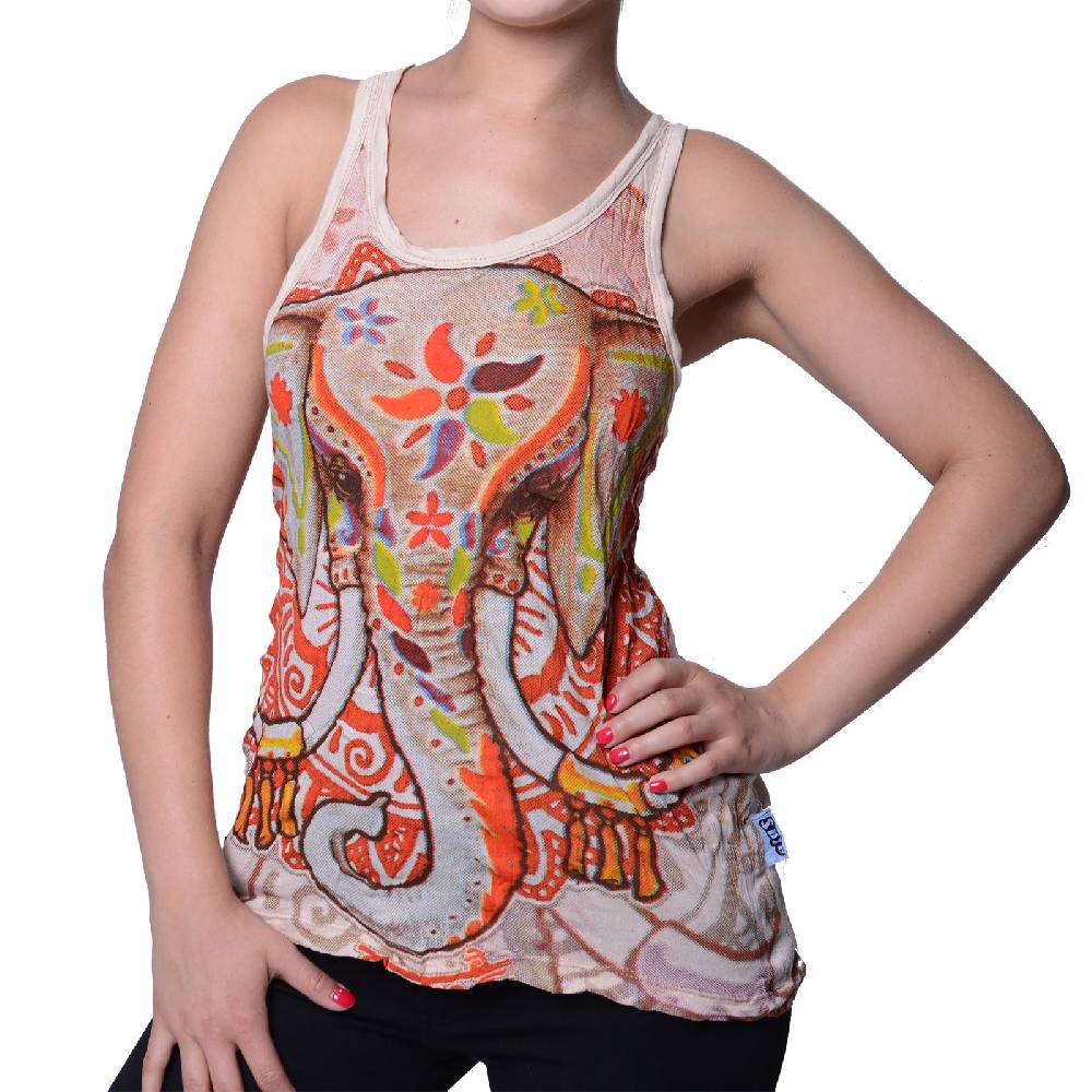 Kunst Und Magie Kunst und Magie Elefant Motiv 70er Retro Tanktop Sure T-Shirt 2025