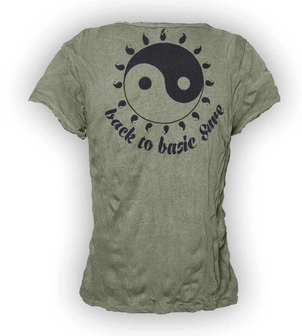 Kunst Und Magie Sure 70er Retro Girlie Top Ying & Yang Hippie Psy Goa T-Shirt Auslauf