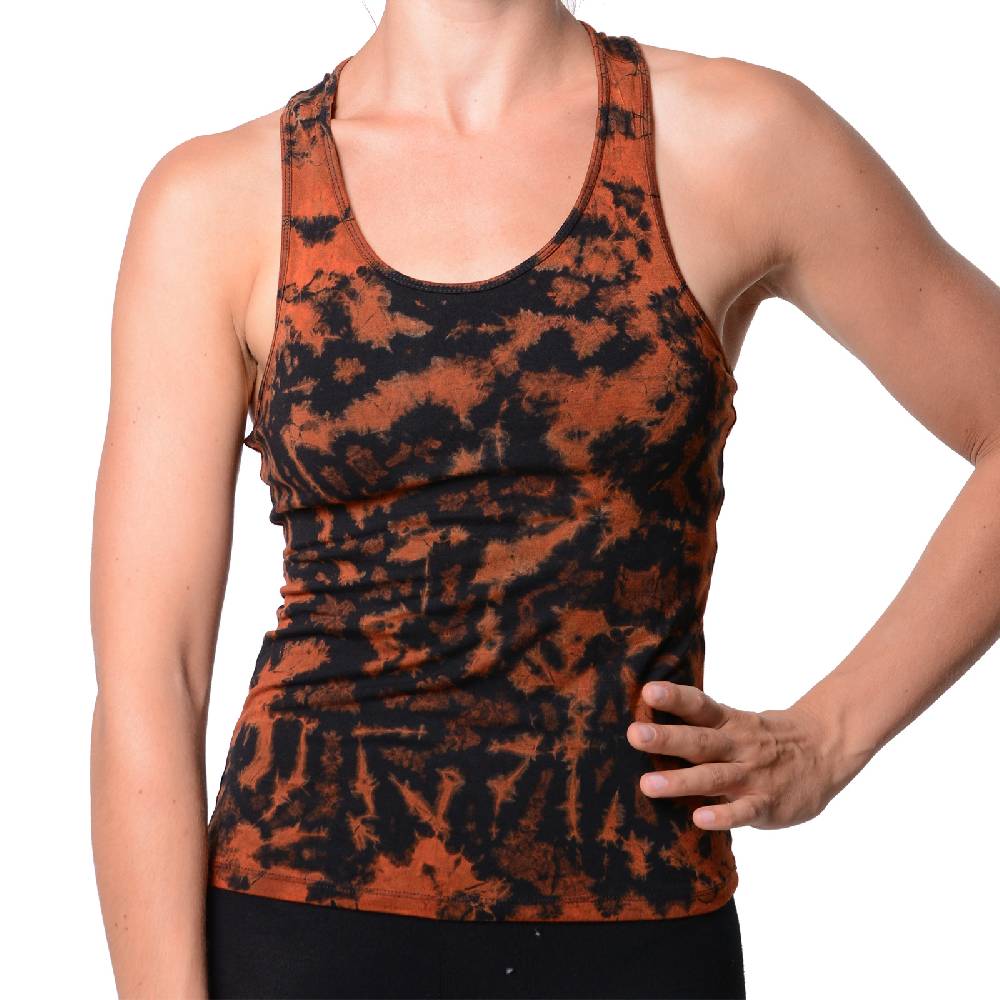 Kunst Und Magie Kunst und Magie Damen Top Atmungsaktive Tie Dye Batik Yoga Top Günstiger Verkauf
