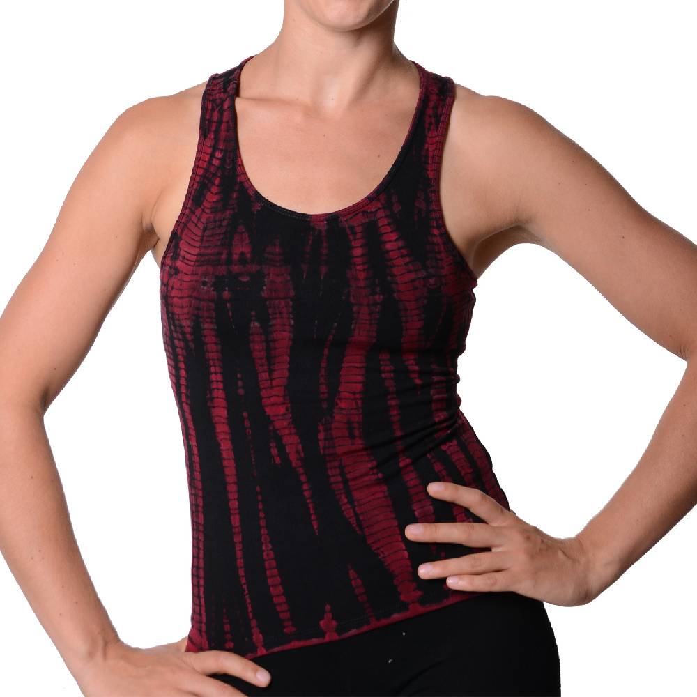 Kunst Und Magie Kunst und Magie Damen Top Atmungsaktive Tie Dye Batik Yoga Top Günstiger Verkauf