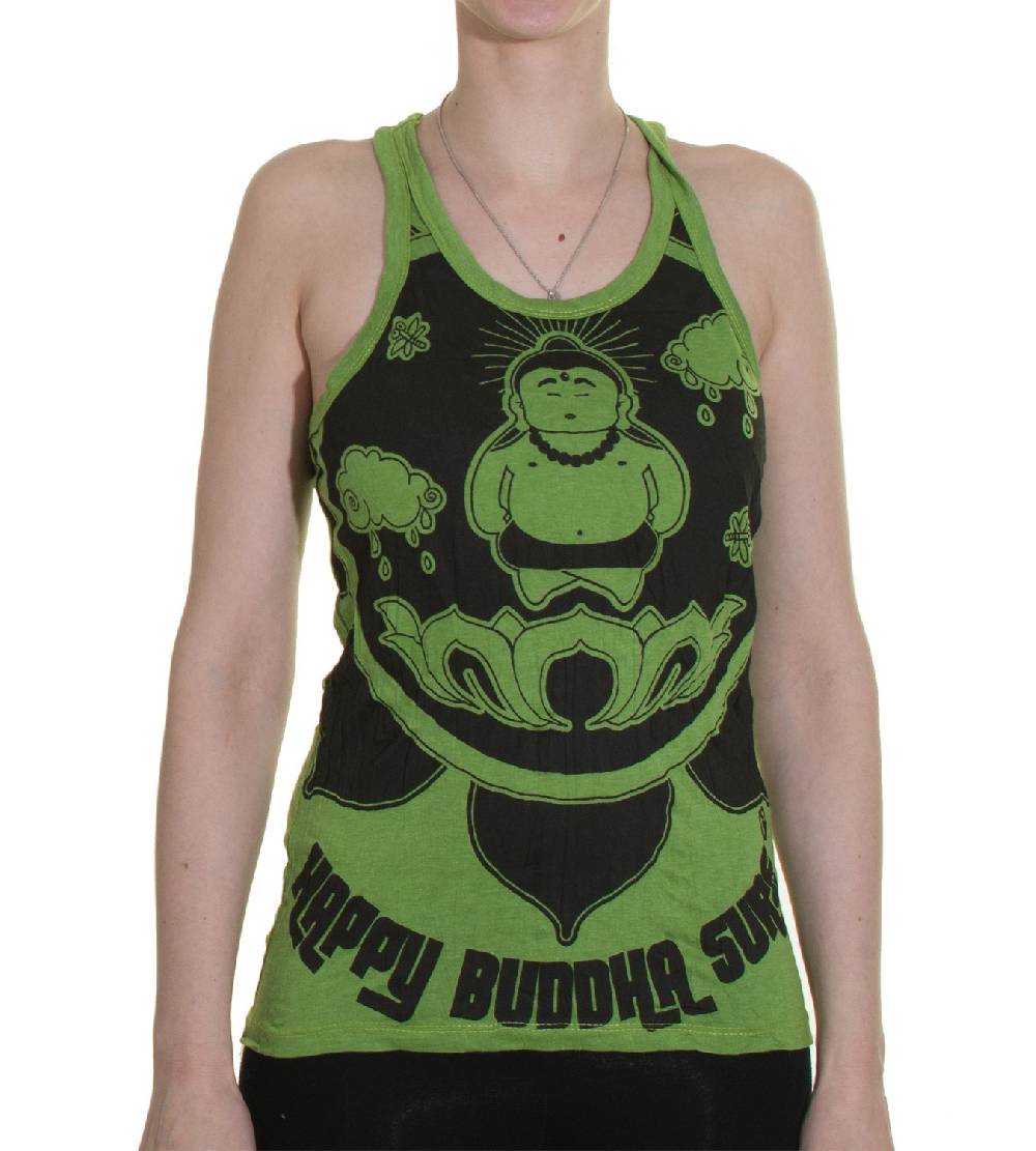 Kunst Und Magie 70er Retro Hippie Trägertop Sure Buddha Lotus Shirt Kostenloser Versand
