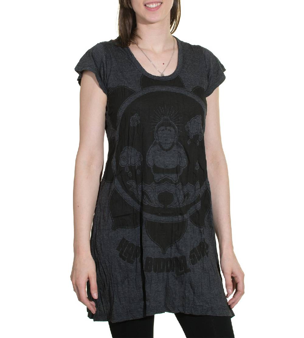 Kunst Und Magie 70er Retro Trägertop Minikleid Sure Buddha Lotus Blume T-Shirt Fabrik Onlineshop