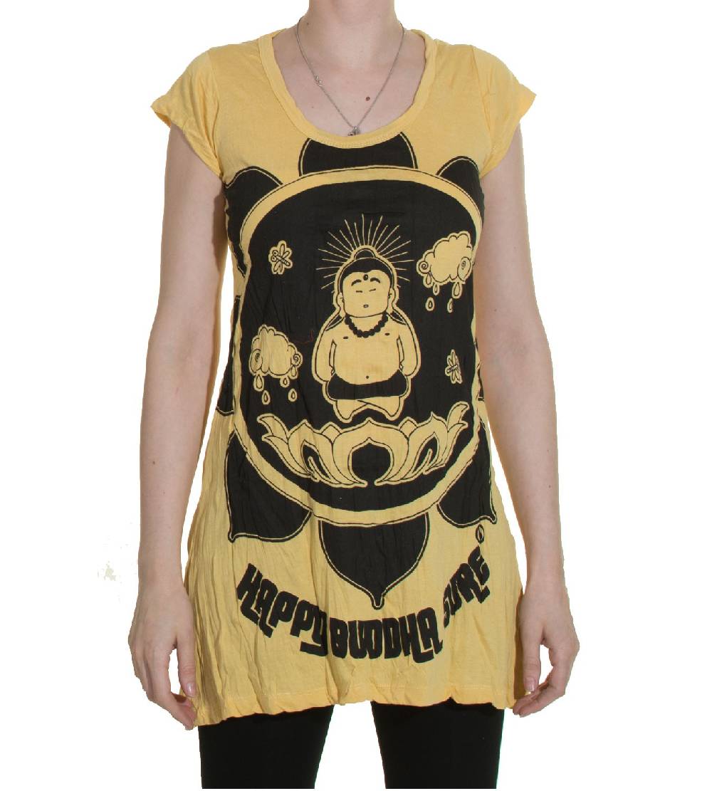 Kunst Und Magie 70er Retro Trägertop Minikleid Sure Buddha Lotus Blume T-Shirt Fabrik Onlineshop